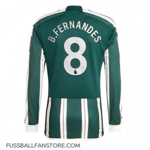 Manchester United Bruno Fernandes #8 Replik Auswärtstrikot 2023-24 Langarm